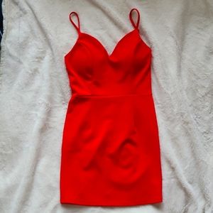 Red Mini Dress with Rhinestone Back - Charlotte Russe